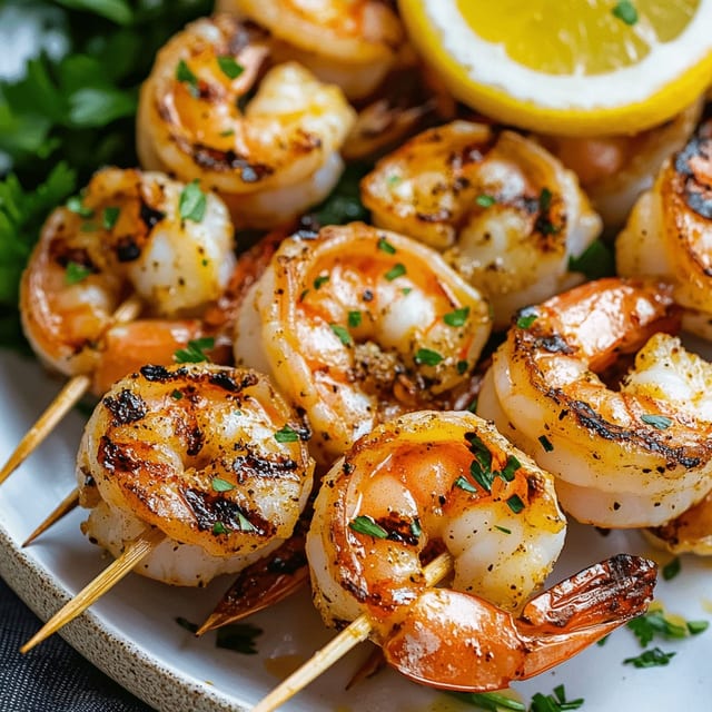 Kabob: Grill Shrimp.