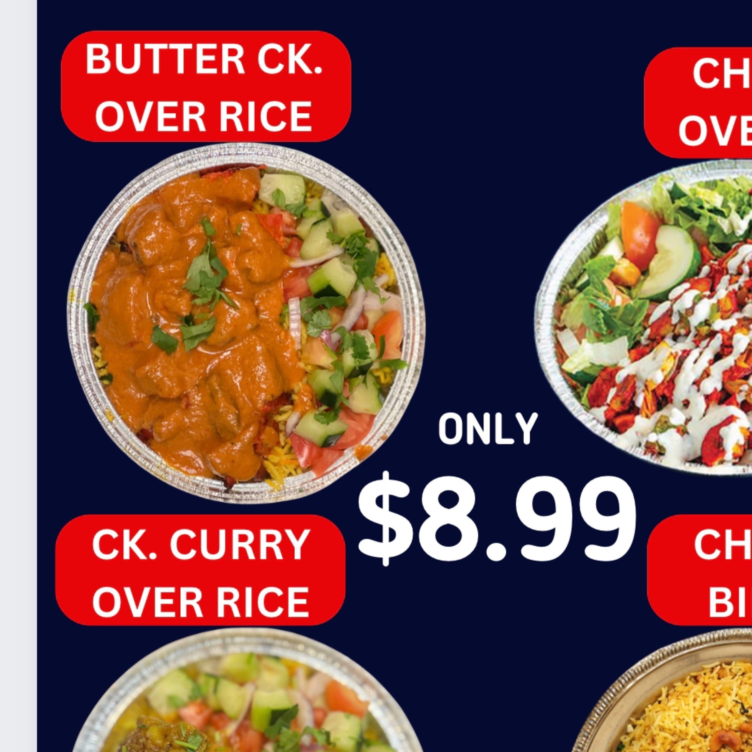 Butter Chicken over Rice.