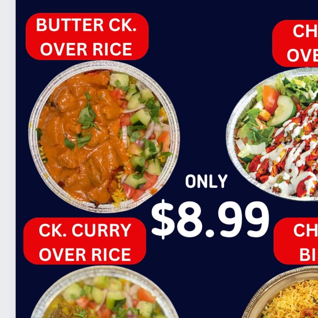 Butter Chicken over Rice.