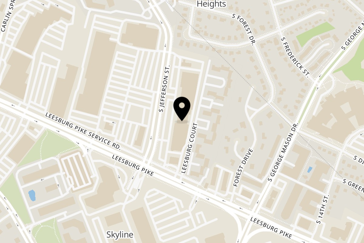 Map showing the location of Z Kabob on 3531 S Jefferson St in Falls Church